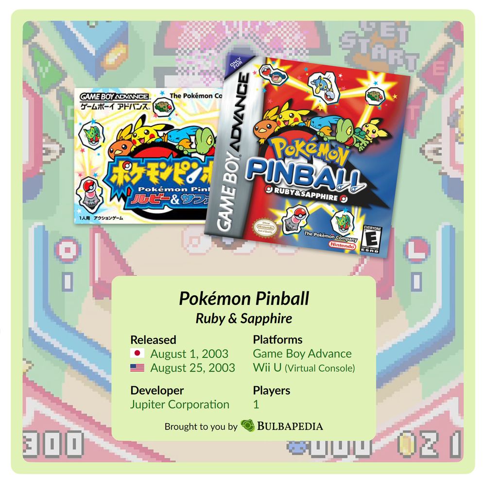 Japanese and English boxarts of Pokémon Pinball: Ruby & Sapphire