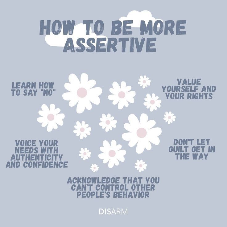 A graphic on how to be more assertive