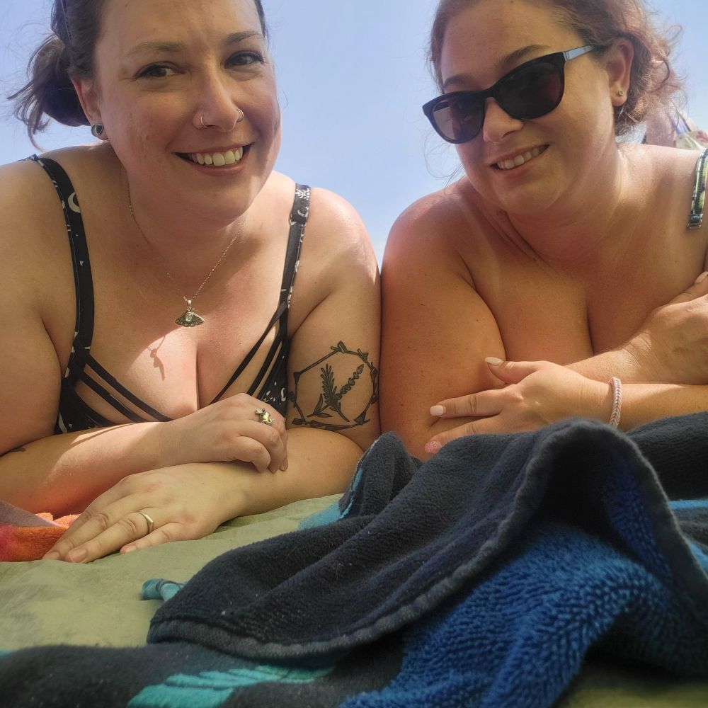 My girlfriend and I at the beach