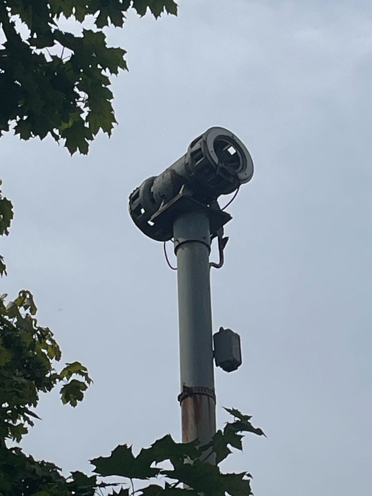 Close up of air raid siren.