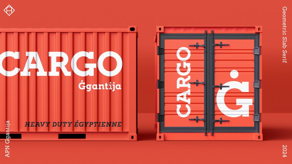 Shipping containers showcasing various styles of APN Ggantija
