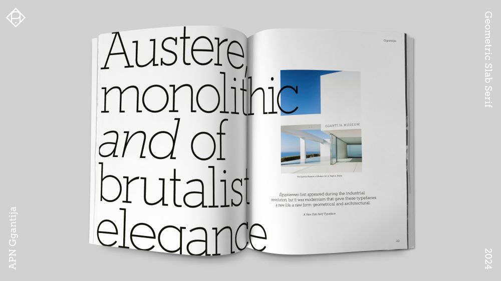 A magazine spread showcasing various styles of APN Ggantija