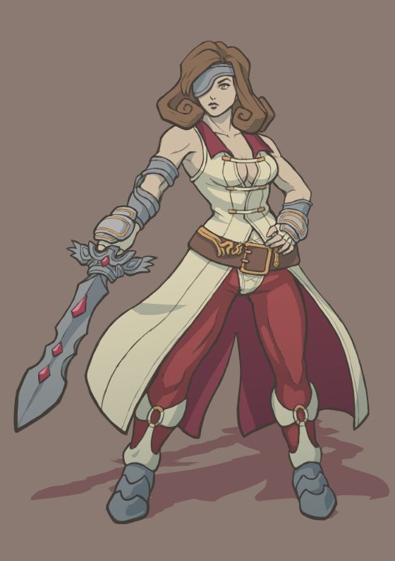 A digital drawing of Beatrix from Final Fantasy 9