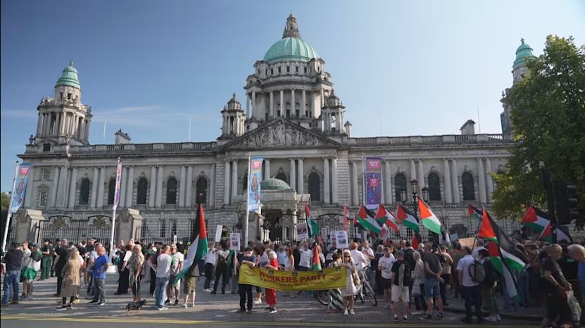 The PSNI issued warnings at the event regarding potential offences being committed.
Credit: UTV