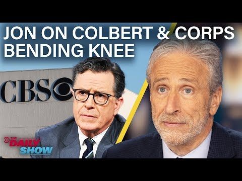 Jon Stewart Reacts to Colbert's Cancellation & Trump's "Bawdy" Epstein Doodles | The Daily Show