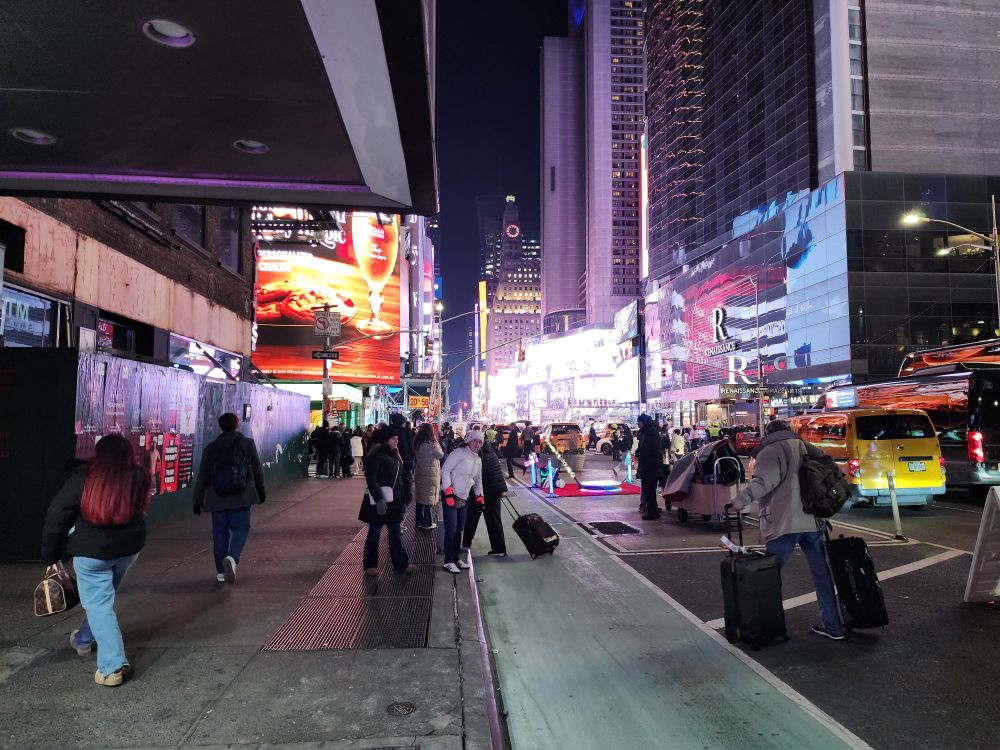 Nighttime in Times Square. 