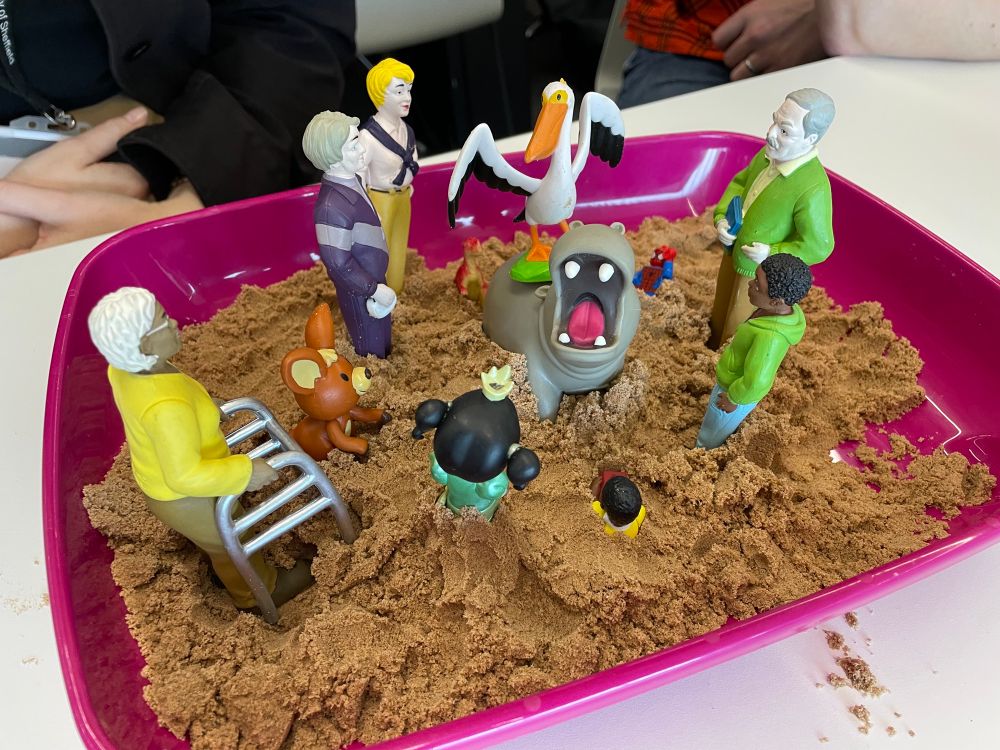 A participants sandboxing scene 