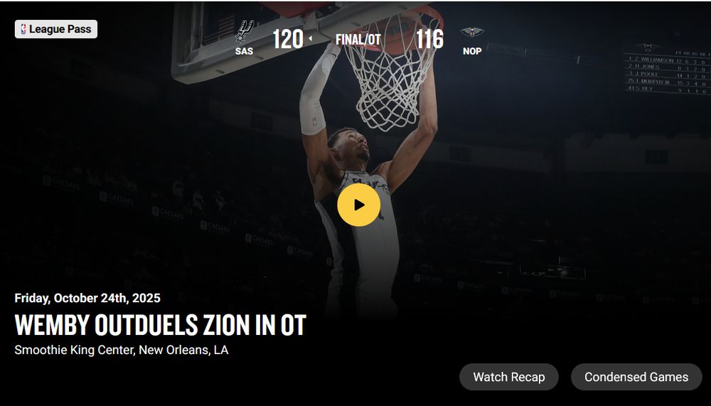 Spurs beat the Pelicans 120-116