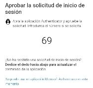 Código de inicio de sesión: 69