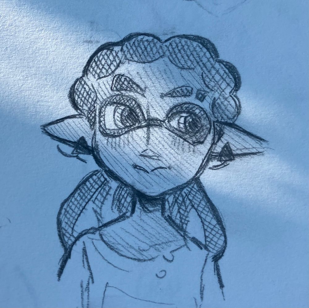 An inkling glancing to the side. This drawing is only a bust though and isn’t fully finished..