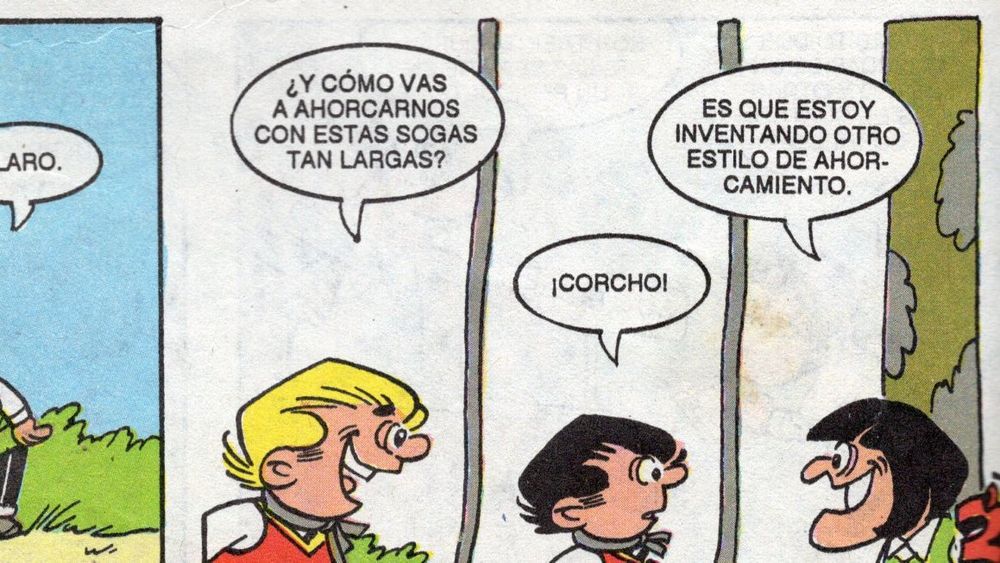 El hijoputa de Peloto asusta a Zape con su propuesta: un nuevo estilo de ahorcamiento.