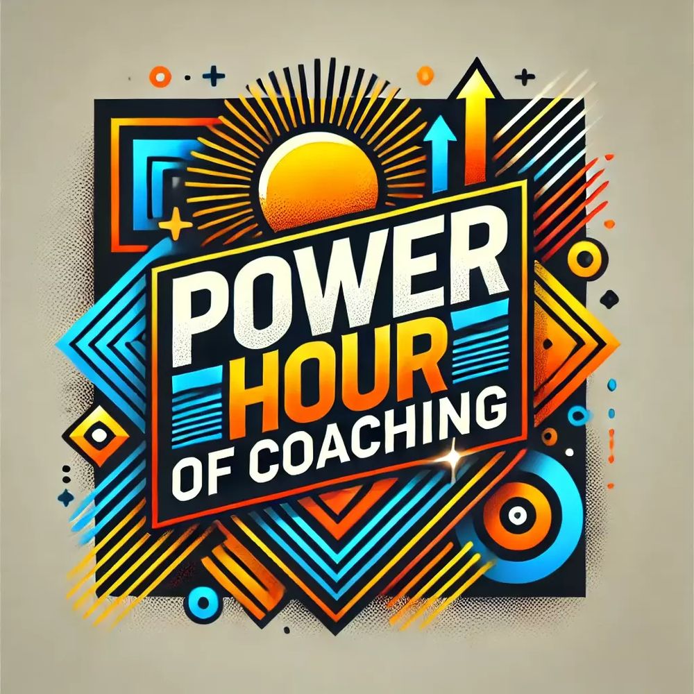 A Funky Graphic plaque, showing 'Power Hour of Coaching'

The Power Hour is obtained here: https://buy.stripe.com/fZe16A6n81RU47ebII