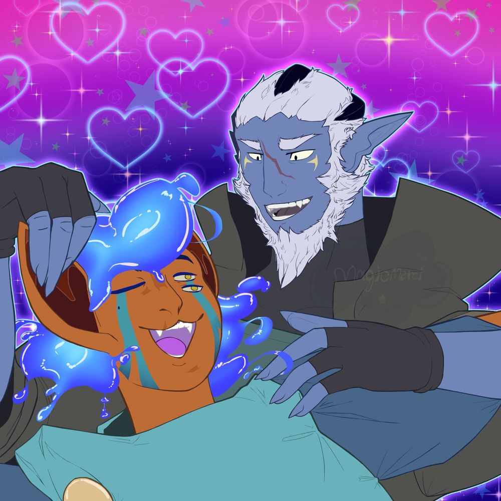 Merci (artsona) interacting with LT.Ozar from Voltron legendary defender 2016. New icon  