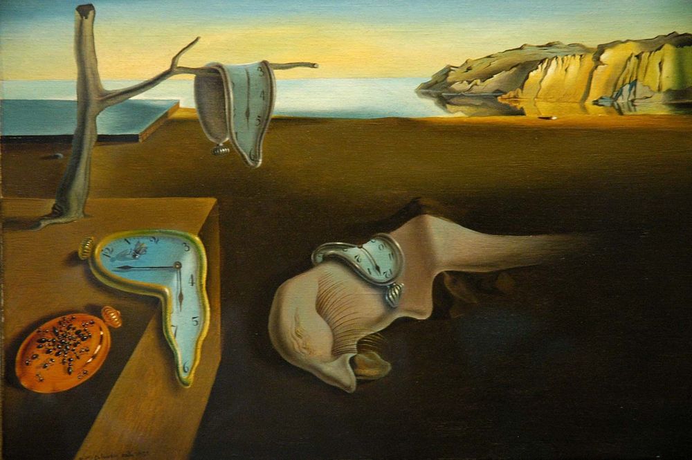 The painting The Persistence of Memory by Salvador Dali.