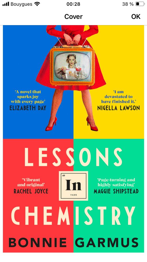 Couverture du livre de Bonnie Garmus, Lessons in Chemistry