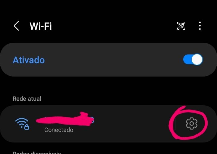 Configurações da sua net