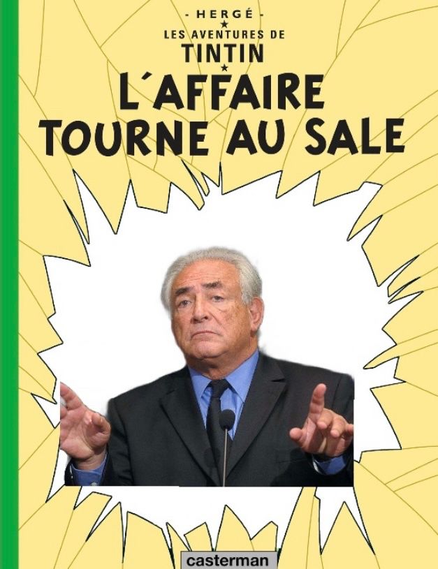 Photo de DSK insérée sous le titre « L’affaire tourne au sale »