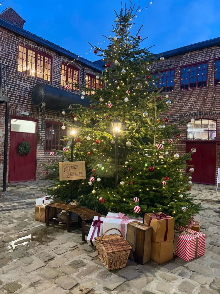 A picture of a Christmas tree at Leah’s Yard in Sheffield. 