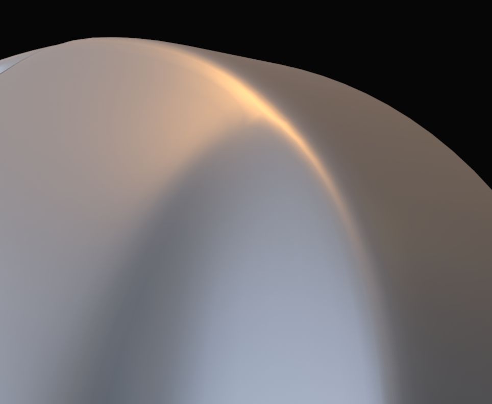 Smoothed (subdivided) result of solution topology.