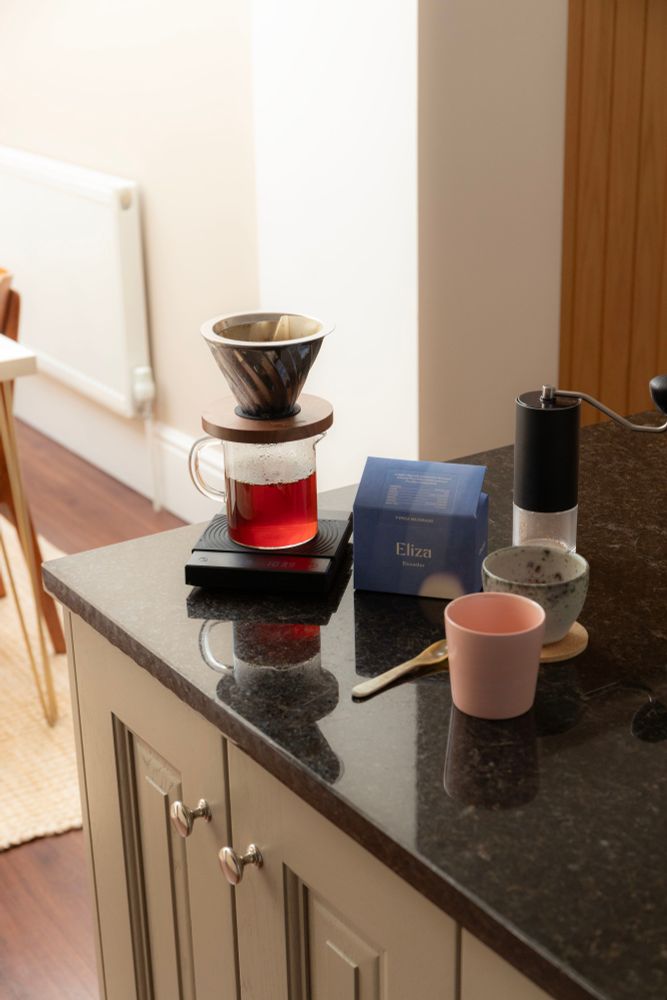 Coffee on counter top
