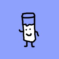 Milk glass but with arms and legs and a face, pretty neat