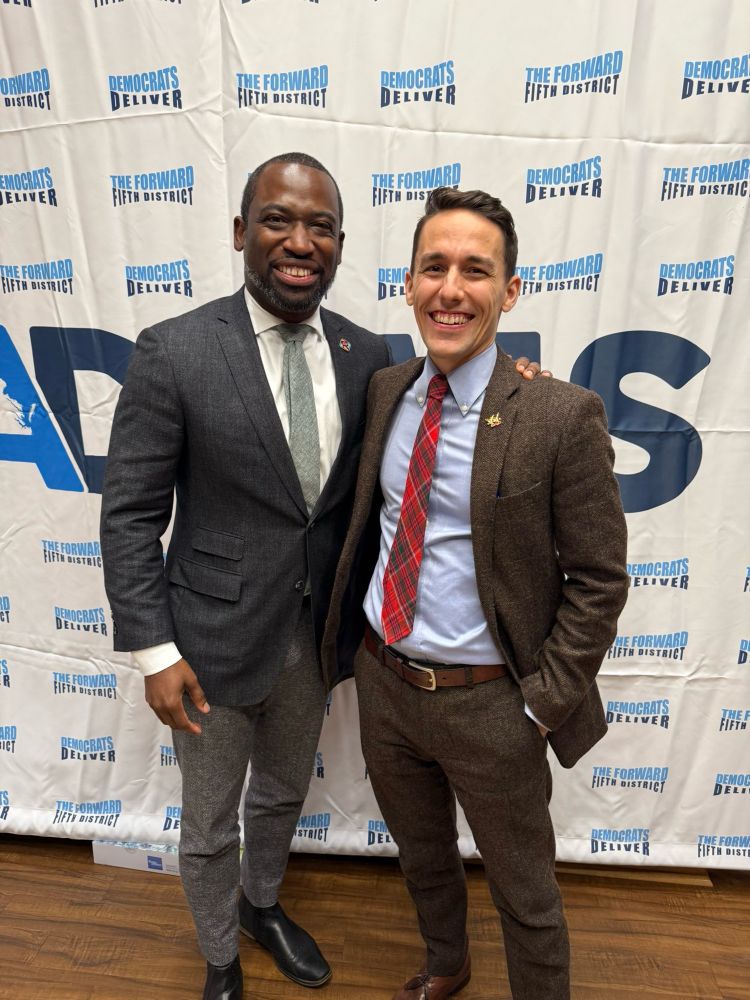 Mike poses with Mayor Stoney of Richmond.