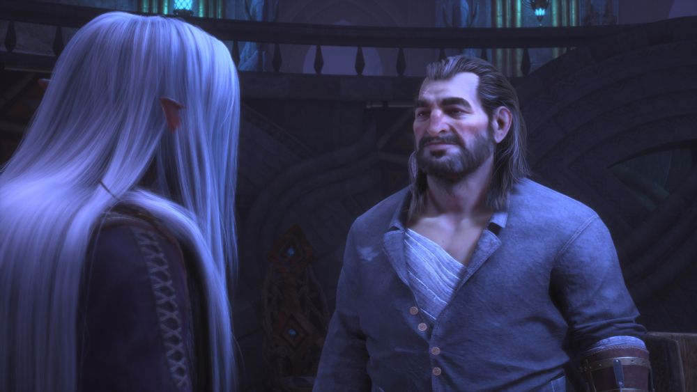 Varric is offering wisdom to Rook.