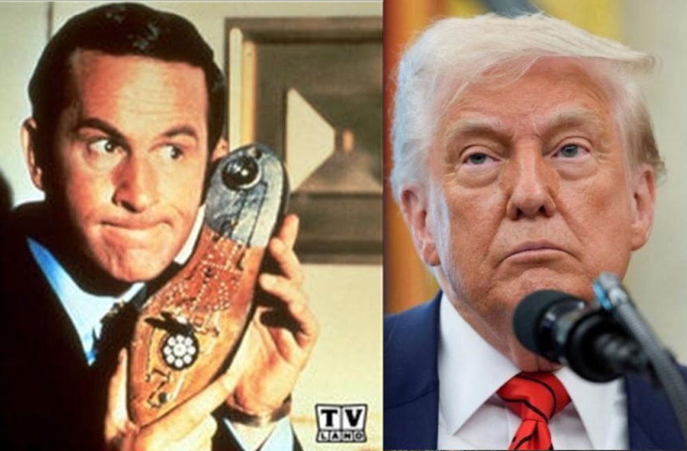 The picture is Maxwell Smart, Agent 86, alongside Donald Trump, President no. 47.