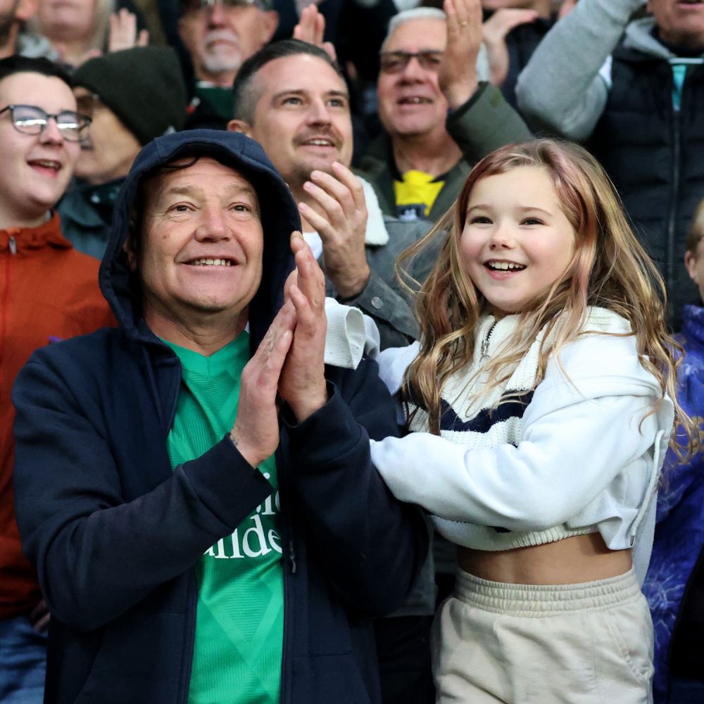 Argyle fans at Pride Park.
