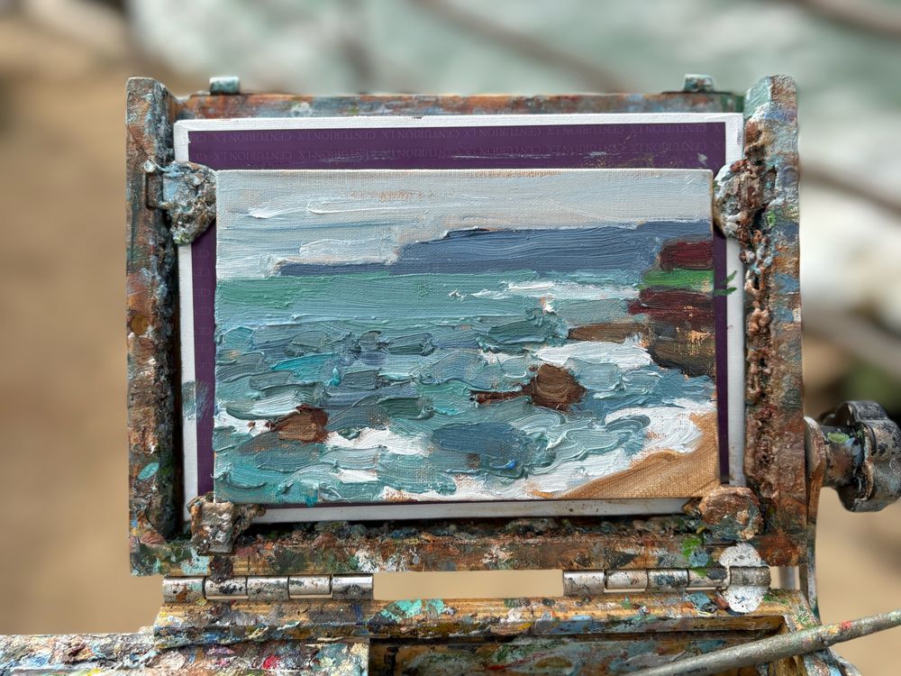 Painting of San Diego coast 