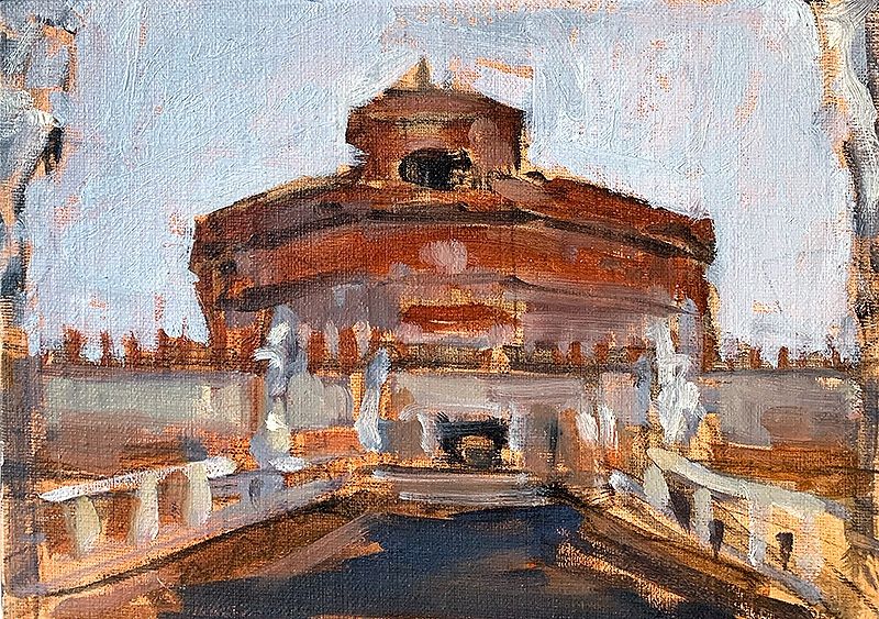Painting of Castel Sant’Angelo in Rome 