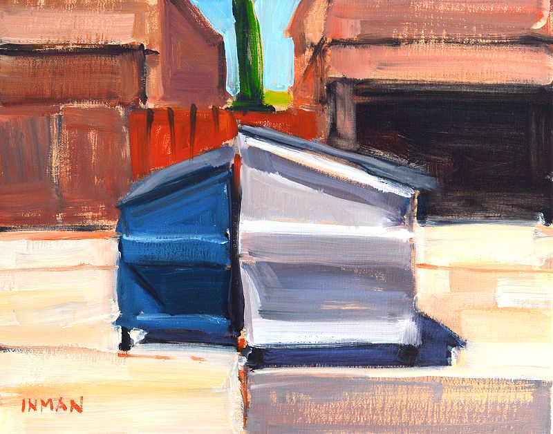Painting of dumpsters