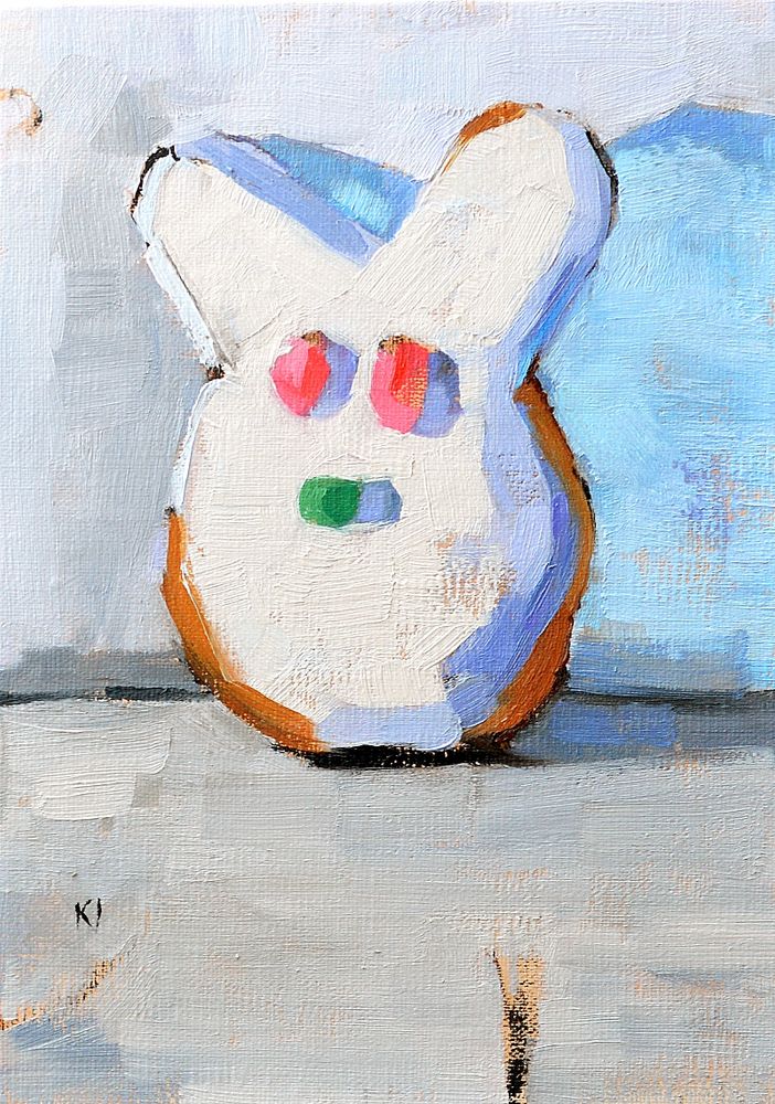 Painting of Easter donut 