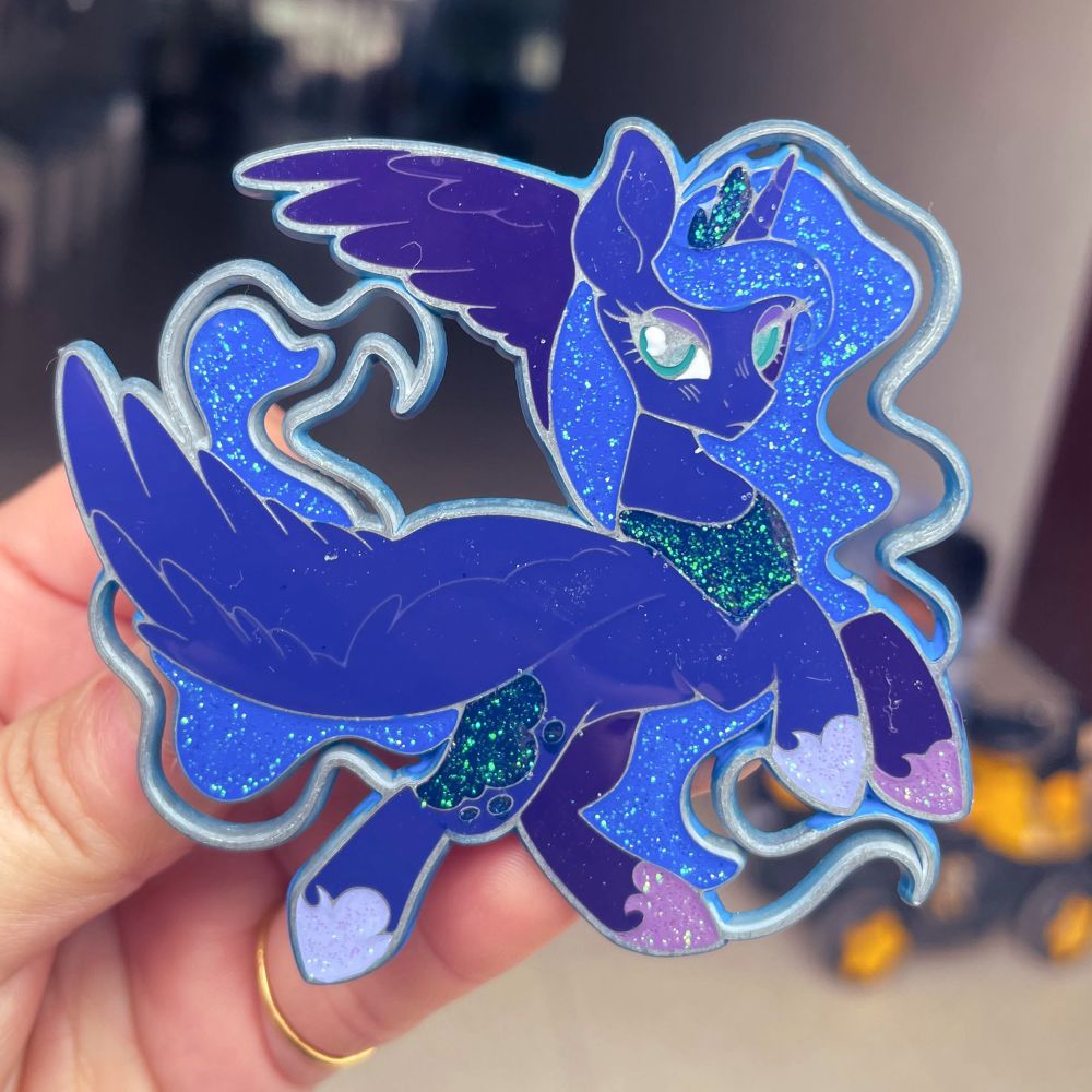 an enamel pin of luna from mlp, still a work in progress.