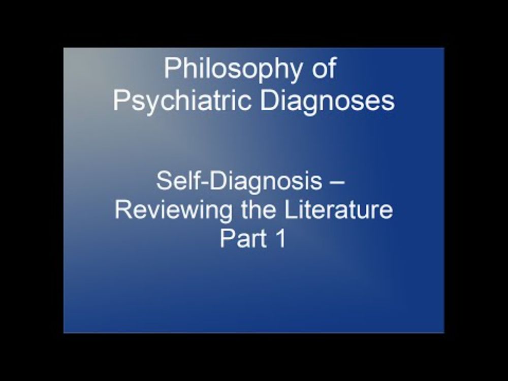 Self-Diagnosis - Reviewing the Literature, Part 1