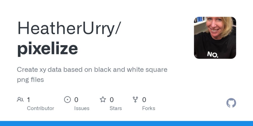 GitHub - HeatherUrry/pixelize: Create xy data based on black and white square png files