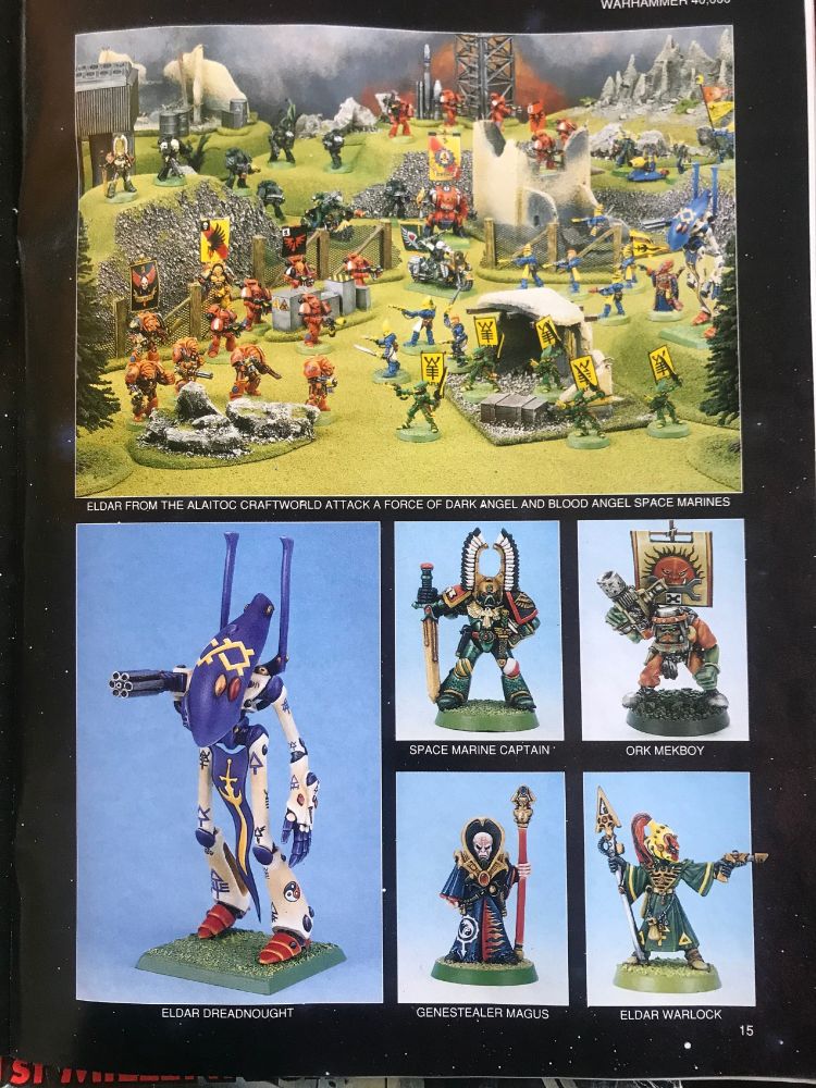 minis from a preview edition of White Dwarf