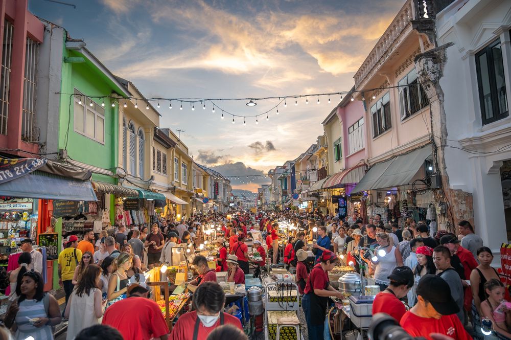 Sunday Night Walking Street, Old Phuket Town, Phuket, Thailand.