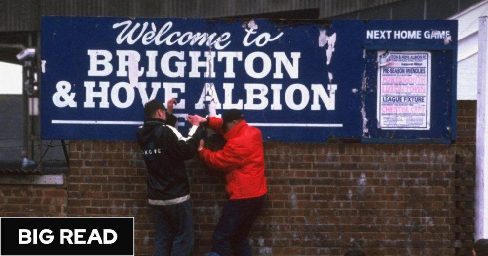 Brighton’s long march from the brink of extinction to the promised land of European football