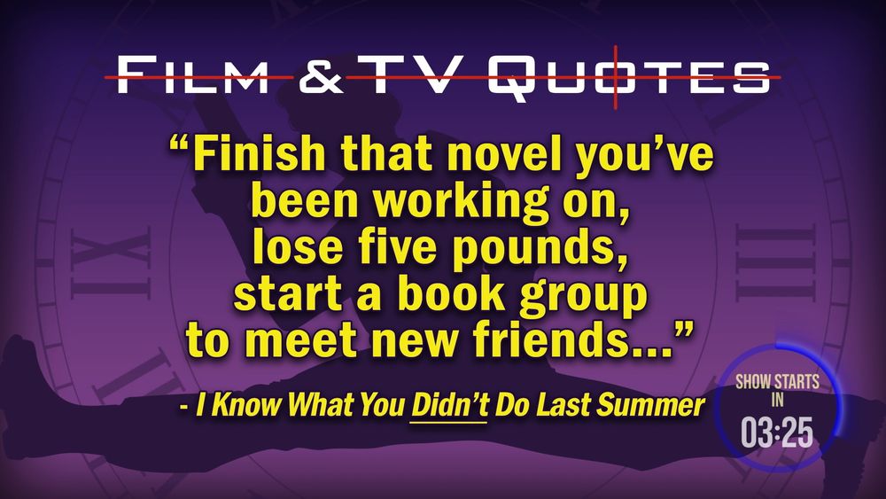 A slide for RiffTrax Live: Timecop in theaters August 14th and 19th. 