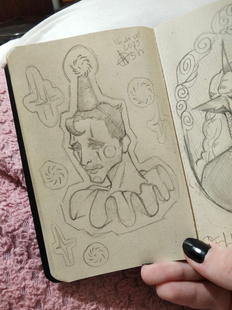 desenho em grafitti de um palhaço triste