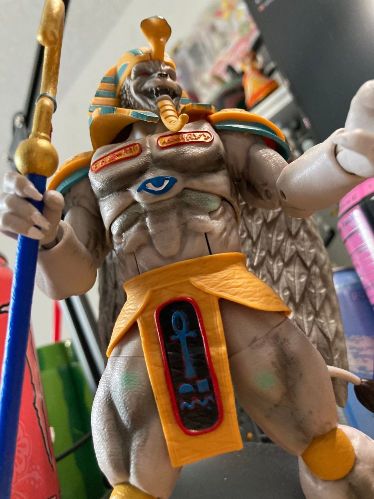 No really on the PR wiki the image shows that loin cloth symbol bit as 1 color: solid gold but this LC figure it's red and some shots in the show it looks red but close ups and a different image on the wiki show blue so I went with blue.