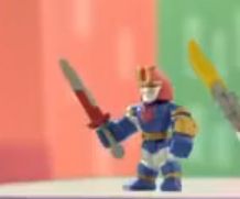 Potential tiny Samuraiman/Battle mode Ninjor. 
Need more research on this tiny man. 