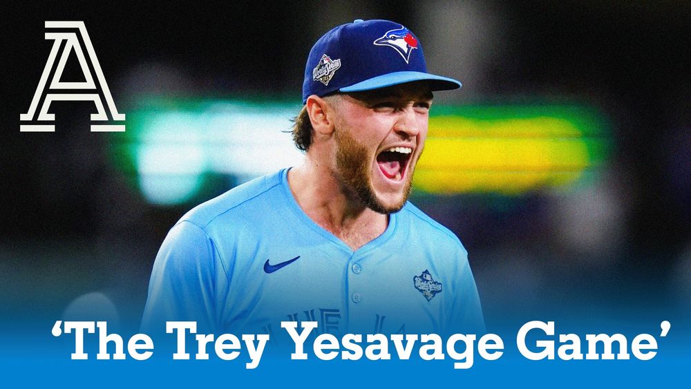 Episode thumbnail for the Oct. 30th episode of the Rates & Barrels podcast featuring Blue Jays pitcher Trey Yesavage. 

Trey Yesavage Photo: Daniel Shirey/MLB Photos via Getty Images