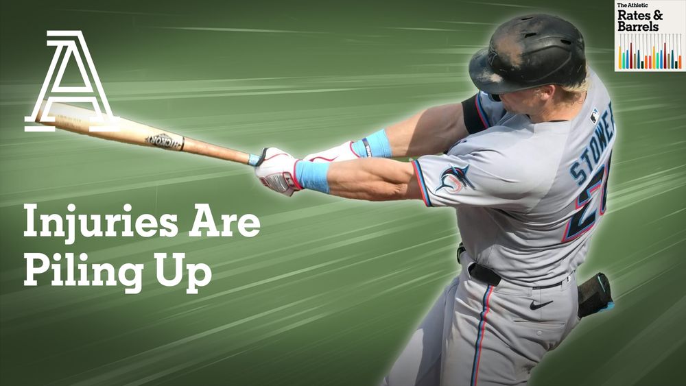 Episode thumbnail for the August 18th episode of Rates & Barrels featuring Marlins outfielder Kyle Stowers. Kyle Stowers Photo: Mitchell Layton/Getty Images
