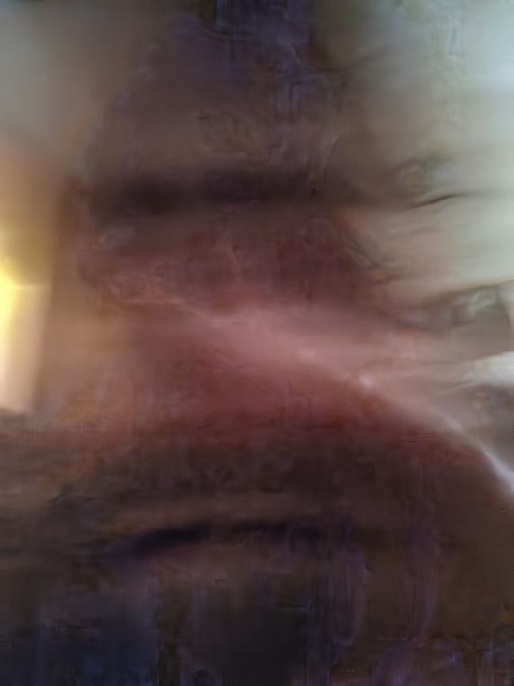 Terrifying, blurred selfie