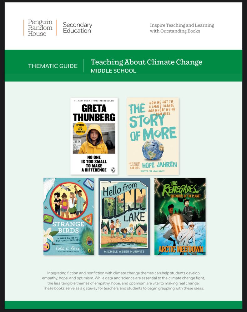 Screenshot of cover of middle school guide