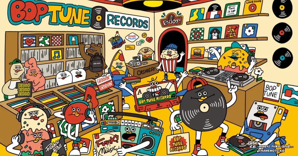 niko and ...が提案する新しい音楽の楽しみ方、BOP TUNE RECORDSオリジナルグッズ登場！