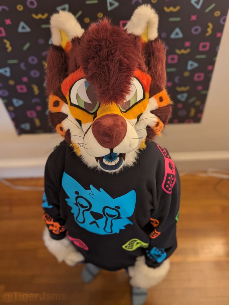 Juice wearing the new glow in the dark bandage kid sweatshirt by Tigerjams