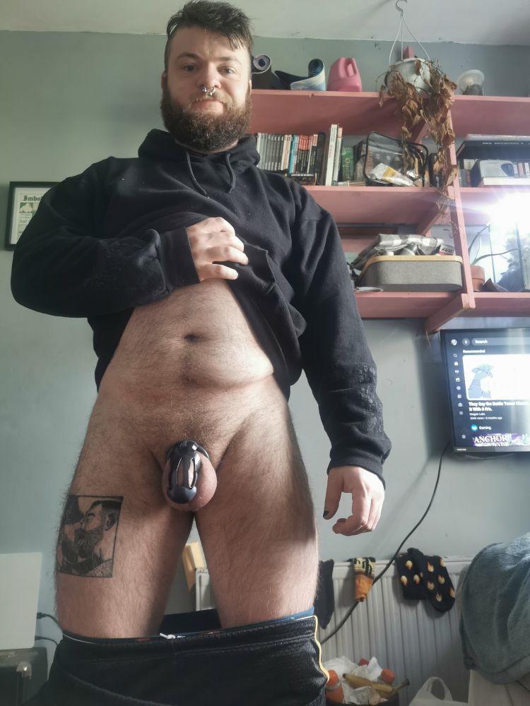 Photo of me in my chastity cage 